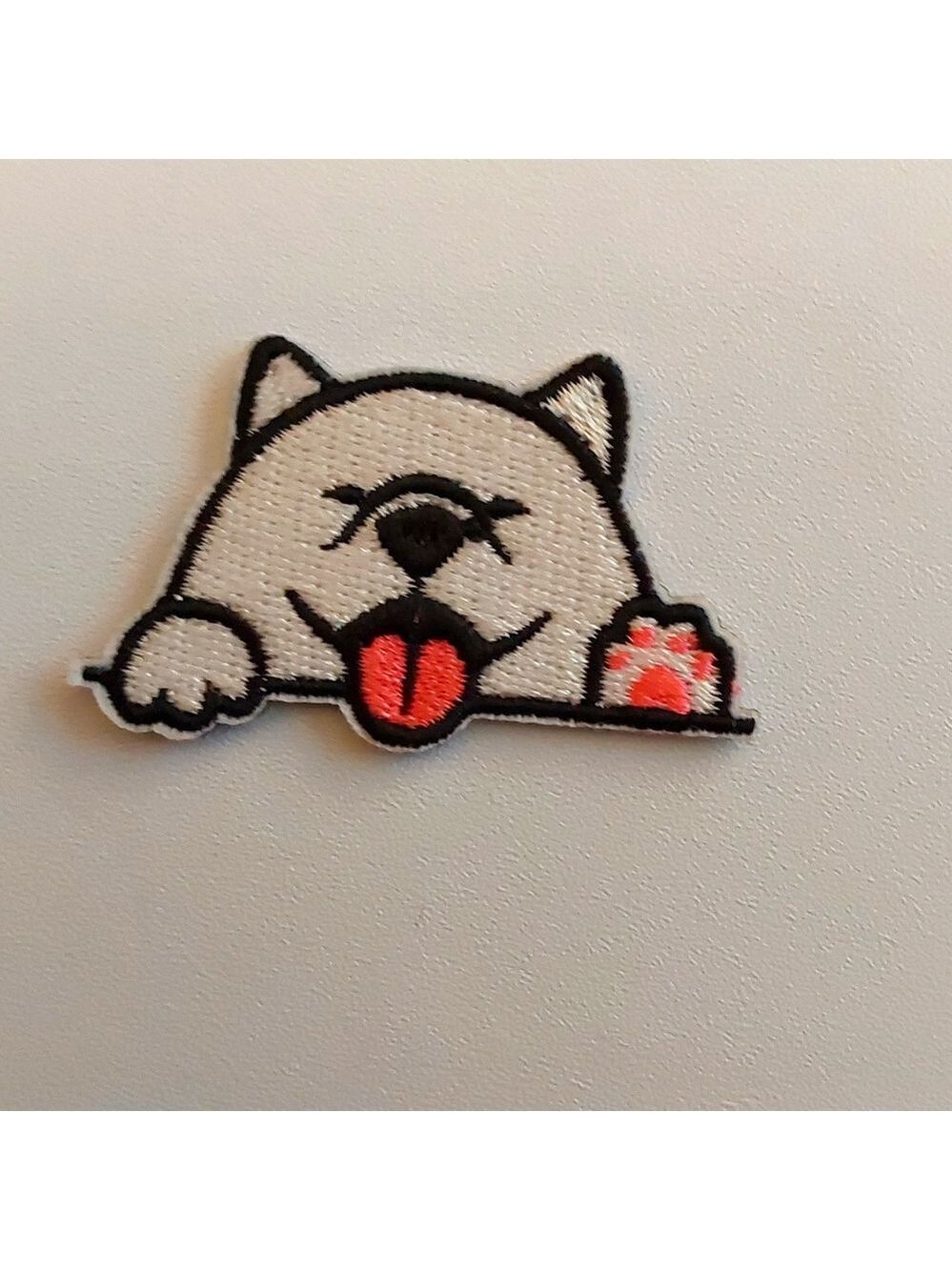 Peekabo Dog Iron On Patch